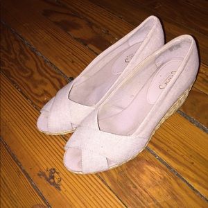 Cream Espadrille Wedges CHAPS